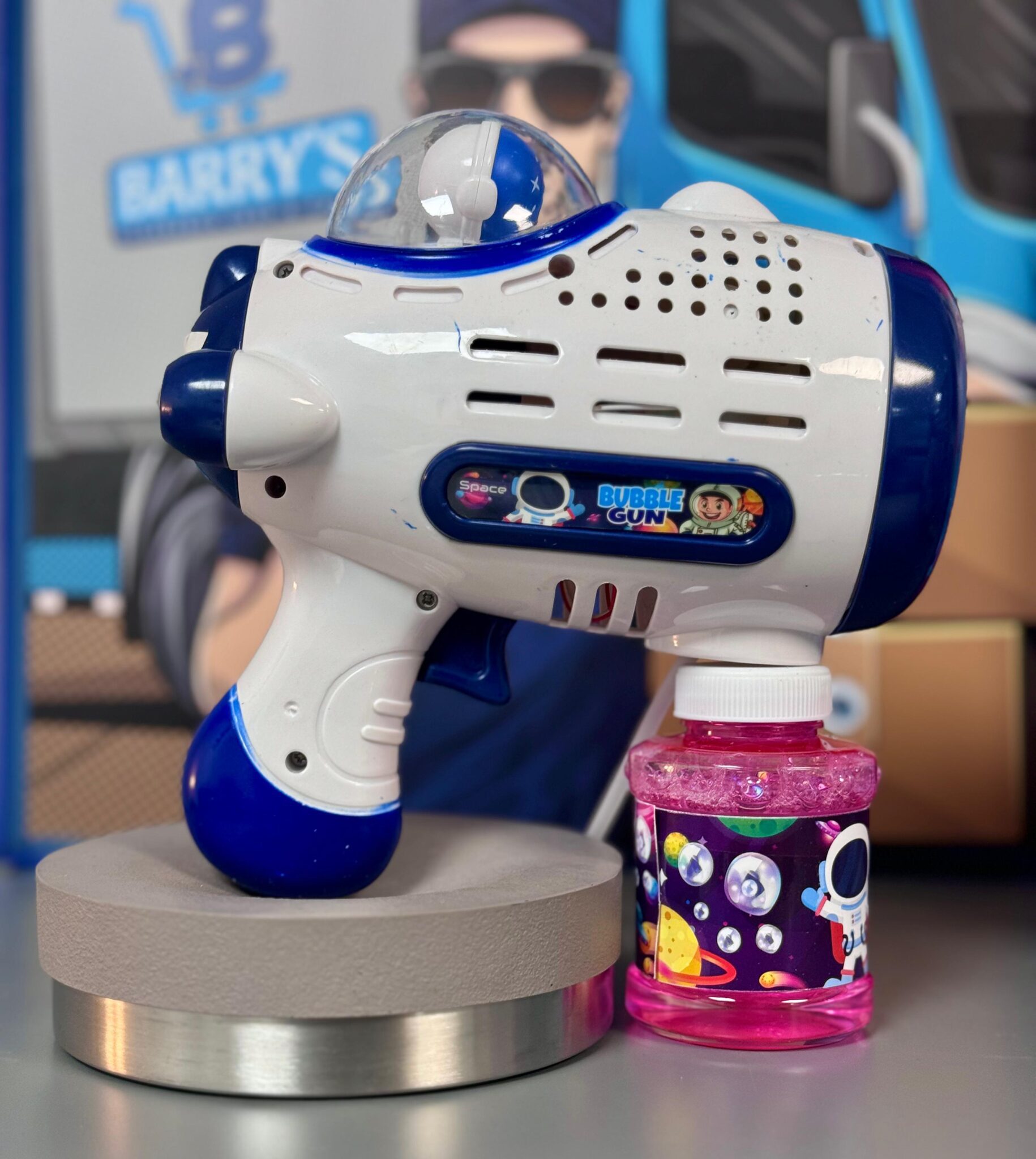 Bubble Gun Space Astronauts Bubbles Included Barrys Clearance