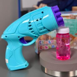 Electric Bubble Gun - 10 Hole Blistering/Colorful Bubbles - Bubbles Included