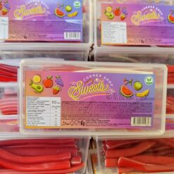 Corner Shop Sweets - Strawberry Flavour Pencils - 200g Tubs