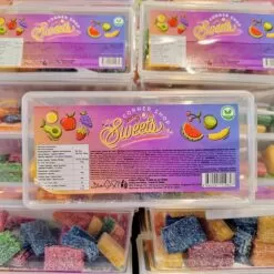 Corner Shop Sweets - Sour Tropical Flavour Bricks - 200g Tubs