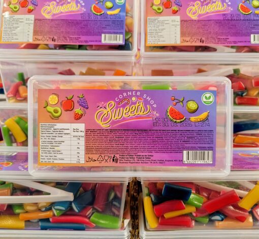 Corner Shop Sweets - Tropical Flavour Pencils - 200g Tubs