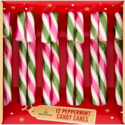 12 Peppermint Flavour Candy Canes - 144g
