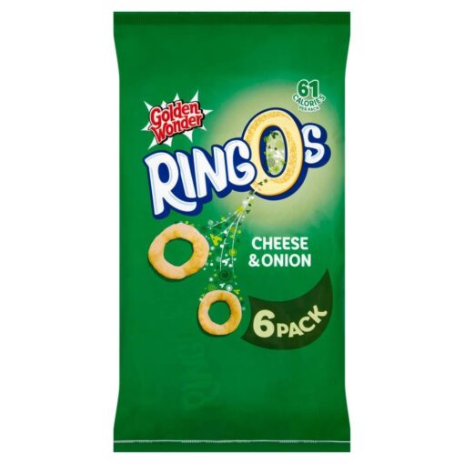Golden Wonder - Ringos - Cheese & Onion - 6 Pack