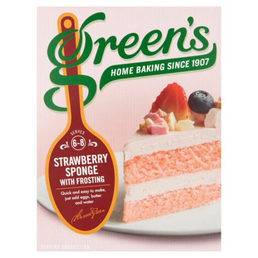 green's - Strawberry Sponge With Sponge - 381g