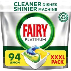 Fairy - Platinum All-in-One - XXXL Pack - 94 Dishwasher Capsules Lemon