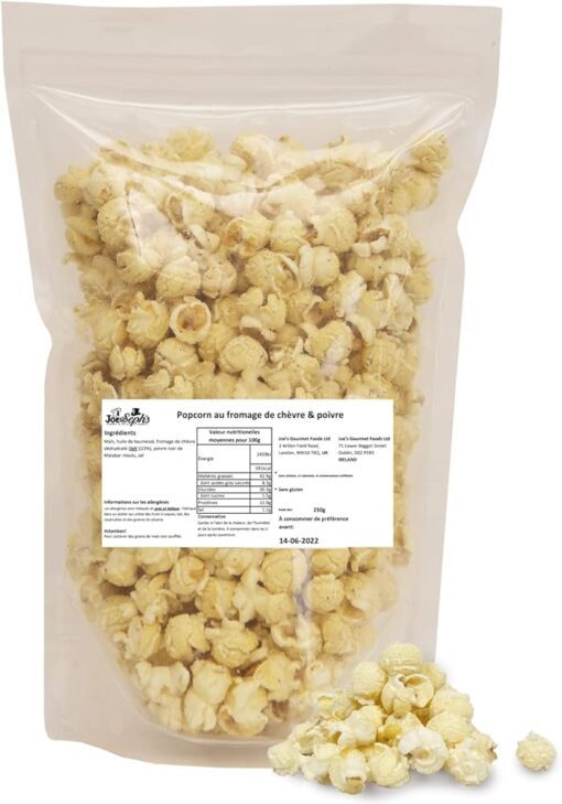 Joe&Sephs - Popcorn with Goats Cheese & Black Pepper - 335g