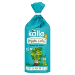 Kallo - Lentil & Pea Veggie Cakes - Spinach & Pesto Flavour - 122g