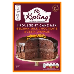 Mr Kipling - Indulgent Cake Mix - Belgian Milk Chocolate & Zesty Orange - Serves 12 - 416g