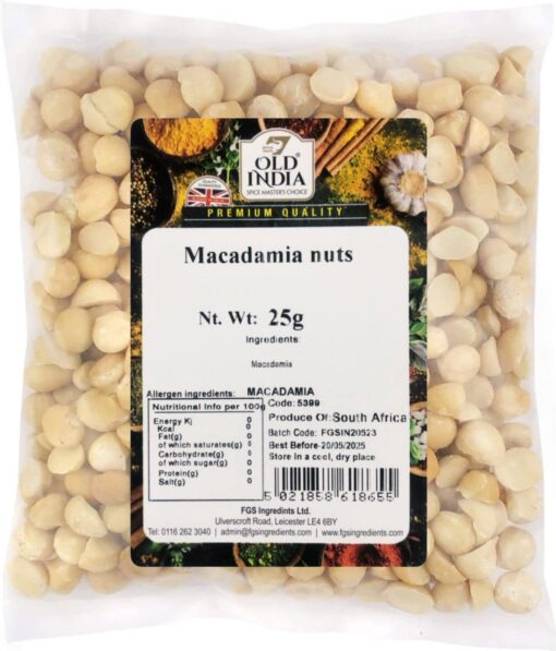Old India - Macademia Nuts - 25g