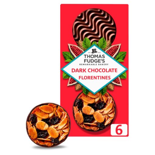 Thomas Fudge's - Dark Chocolate Florentines - 117g(6x19.5g)