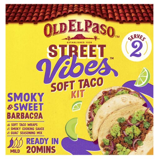 Old El Paso - Street Vibes - Soft Taco Kit - Smoky & Sweet Barbecue - 255g