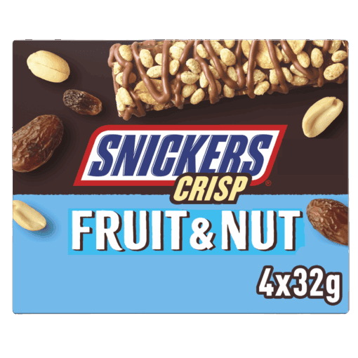 Snickers Crisp - Fruit & Nut - 4 Bars - 128g(4x32g)