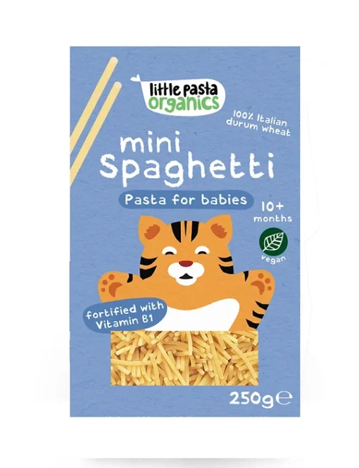 (2 FOR £1.00) Little Pasta Organics - Mini Spaghetti - Pasta For Babies 10+ Months - 250g BBE 22/09/25