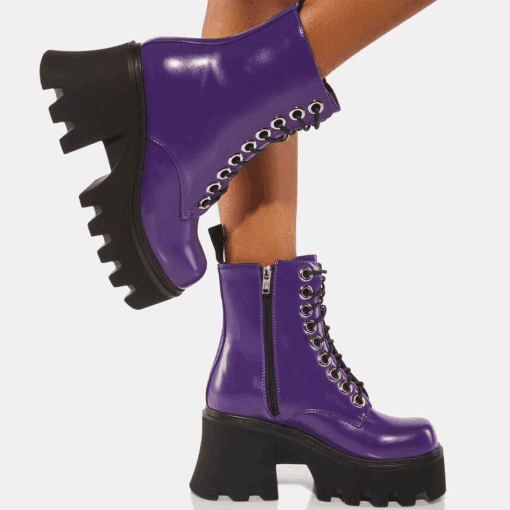Lamoda - Run To You Ankle Boots - LMF 1270 Purple - Size 3 UK