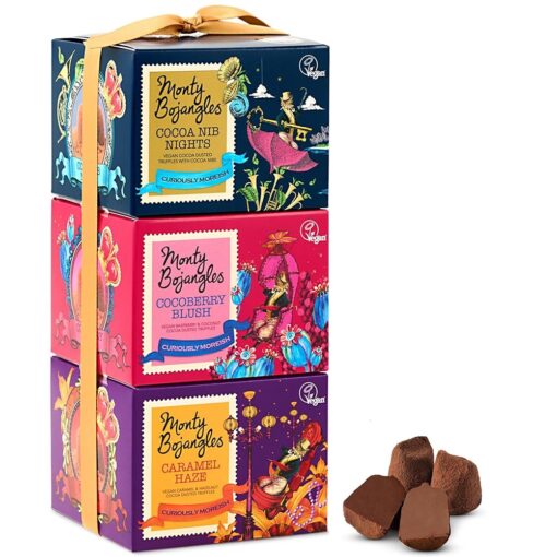 Monty Bojangles - Vegan Truffles Tower - 3 Gift Boxes - 300g (3x100g)