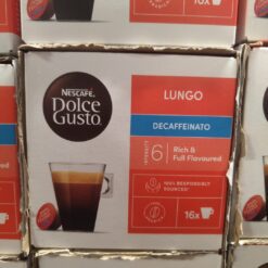 Nescafé - Dolce Gusto - Lungo - Decaffeinato - Strength 6 - 16 Capsules BBE 30/09/26