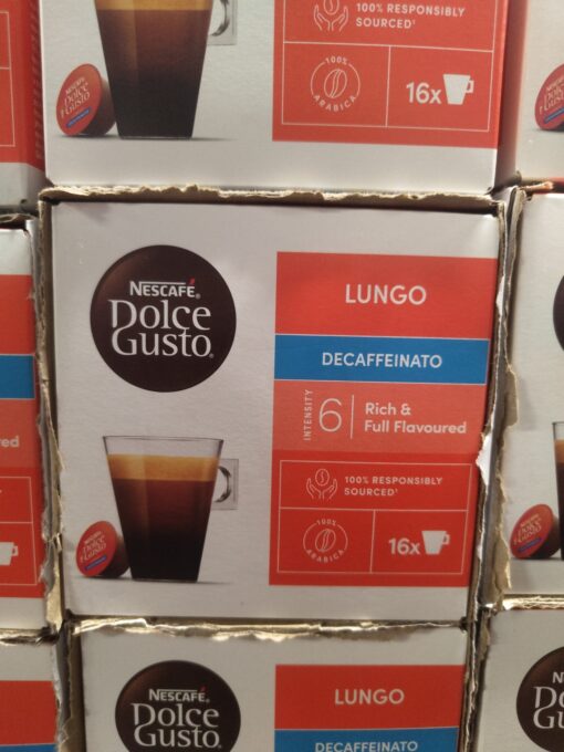 Nescafé - Dolce Gusto - Lungo - Decaffeinato - Strength 6 - 16 Capsules