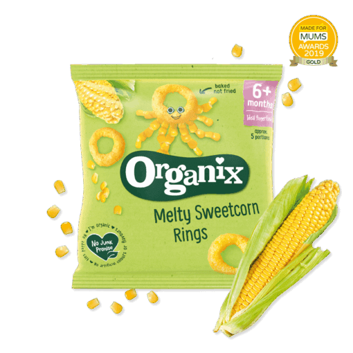 (2 FOR £1.00) Organix - Melty Sweetcorn Rings - 20g