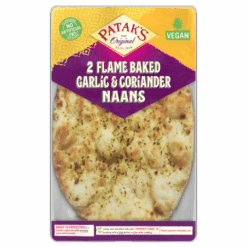 (2 FOR £1.00) Pataks - 2 Flame Baked Garlic & Coriander Naans - 110g BBE 06/04/25