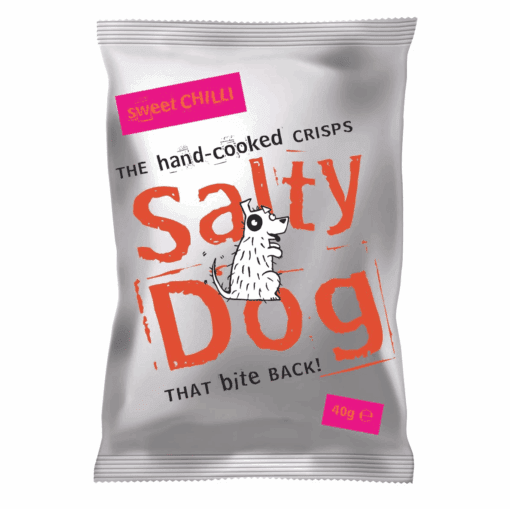 (2 FOR £1.00) Salty Dog - Sweet Chilli Crisps - 40g BBE 26/04/25