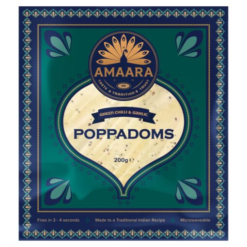 (2 FOR £1.50) Amaara - Poppadoms - 200g BBE 30/09/25