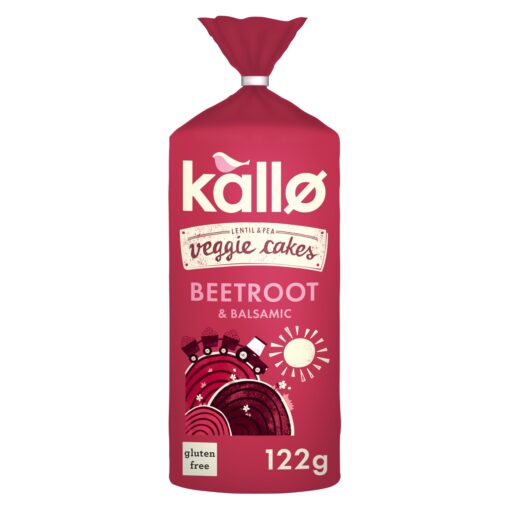[ONLINE EXCLUSIVE] (2 FOR £1.00) Kallø - Veggie Cakes - Beetroot and Balsamic - 122g BBE 05/02/25