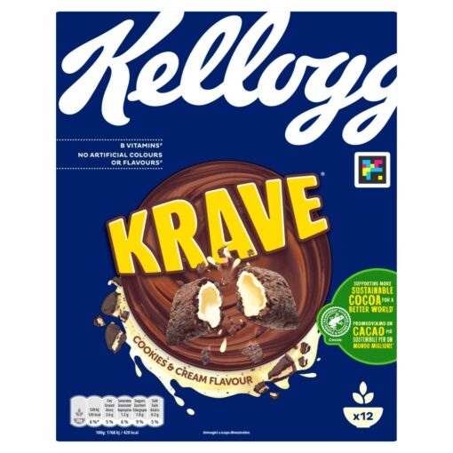 Kelloggs - Krave Cookies and Cream - 375g BBE 10/08/25