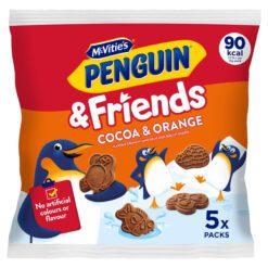 (2 FOR £1.50) Mcvities - Penguin and Friends - Cocoa and Orange - 100g BBE 30/08/25