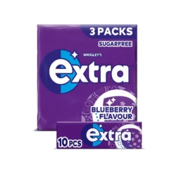 (3 FOR £1.00) Extra - Blueberry Chewing Gum - 3 pack BBE 10/06/24