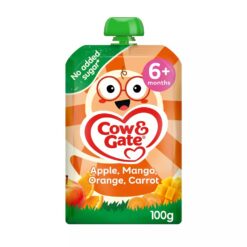 (2 FOR £1.00) Cow & Gate - Apple, Mango, Orange, Carrot Pouch - 400g - From 4 months BBE 01/12/25