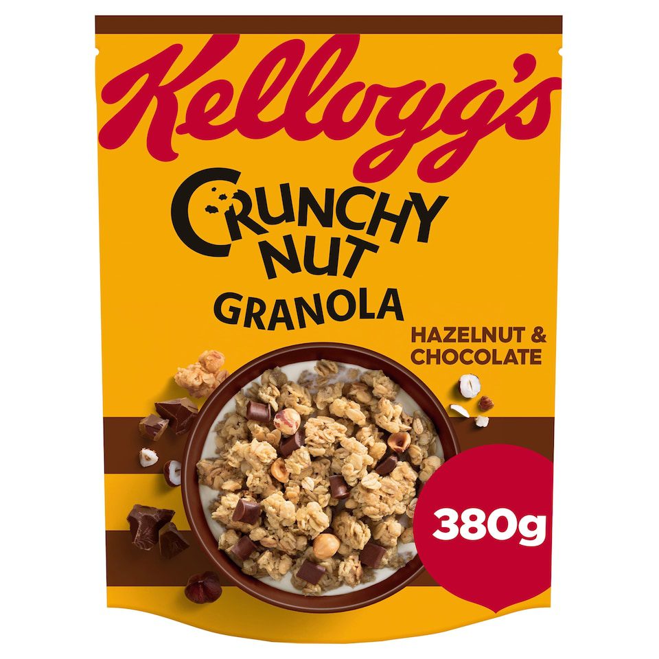 Kelloggs - Crunchy Nut Granola - Hazelnut & Chocolate BBE 380g BBE 27/08/26