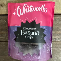 (2 FOR £1.00)Whitworths - Chocolatey Banana Chips - 70g BBE 31/07/26