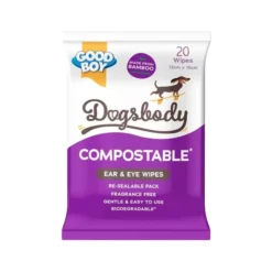 (4 FOR £1.00) Dogsbody - Compostable Ear and Eye Wipes - 20x12cmx16cm