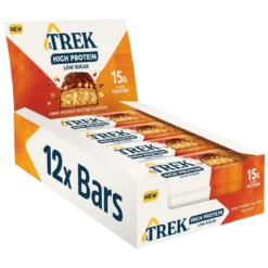 (CASE) Trek - Choc Peanut Butter - High Protein Bars - 12x55g - BBE 11/06/26
