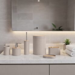 Maison Tres - 15 Piece Bathroom Set - Natural