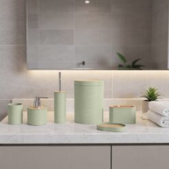 Maison Tres - 15 Piece Bathroom Set - Sage Green