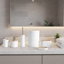Maison Tres - 15 Piece Bathroom Set - White
