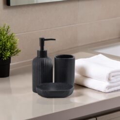 Maison Tres - 3 Piece Bathroom Set - Black