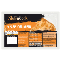 (2 FOR £1.00) Sharwood - 4 Mini Naans - 260g BBE 20/05/26