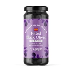 Amazon - Pitted Black Olives - In Brine - 330g - 01/27