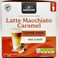 Barissimo - Latte Macchiato Caramel Coffee Pods - 8x15g BBE 07/26