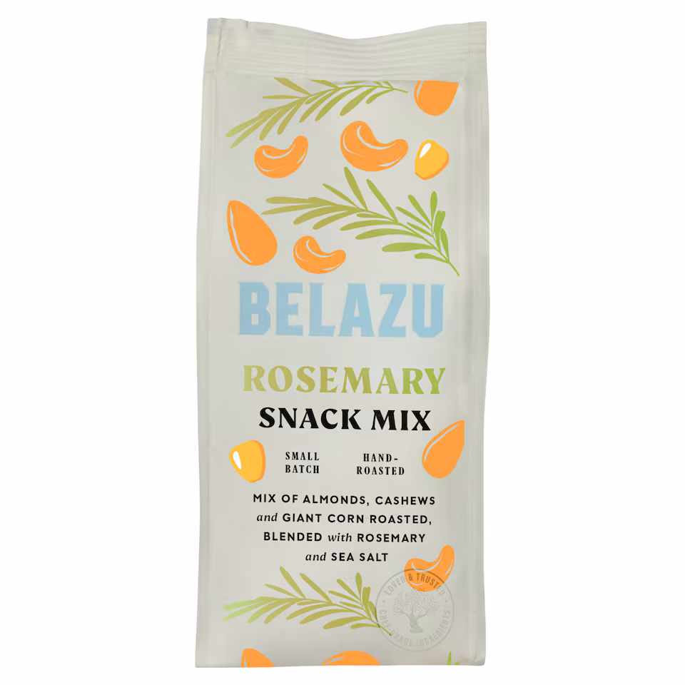 (2 FOR £1.00) Belazu- Rosemary Snack Mix - 120g BBE 30/06/26