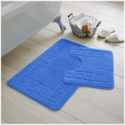 GAVENO CAVAILIA - 2 Piece Greek Bath Mat - Blue (50x80, 50x40)