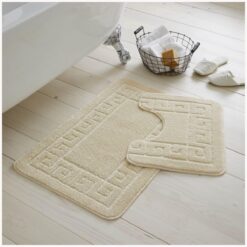 GAVENO CAVAILIA - 2 Piece Greek Bath Mat - Cream (50x80, 50x40)