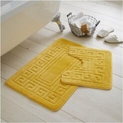 GAVENO CAVAILIA - 2 Piece Greek Bath Mat - Ochre (50x80, 50x40)