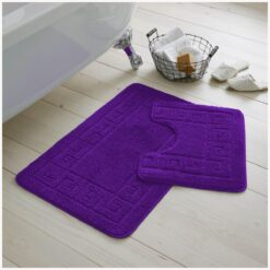 GAVENO CAVAILIA - 2 Piece Greek Bath Mat - Purple (50x80, 50x40)