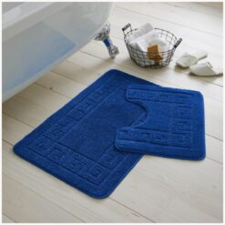 GAVENO CAVAILIA - 2 Piece Greek Bath Mat - Royal Blue (50x80, 50x40)