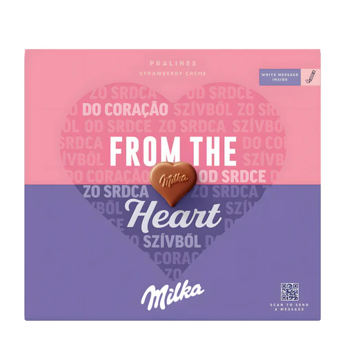 Milka - From the Heart - With Strawberry Filling - 110G BBE 30/04/26