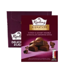 Mr Kipling - 8 Rich & Gooey Double Chocolate Brownie Bites - 104g BBE 12/06/26