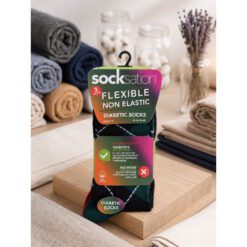 SockStation - Flexible Non Elastic - Diabetic Socks - Argyle Socks - Sizes 6-11 - 12 Pairs Pack